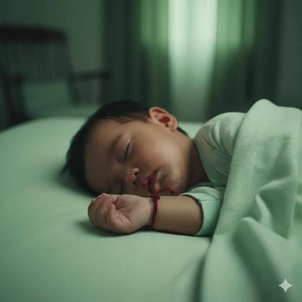 Apa hukumnya pakaikan benang pada bayi disebabkan sering menangis?