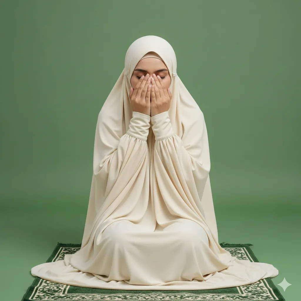 Sapu muka selesai doa?